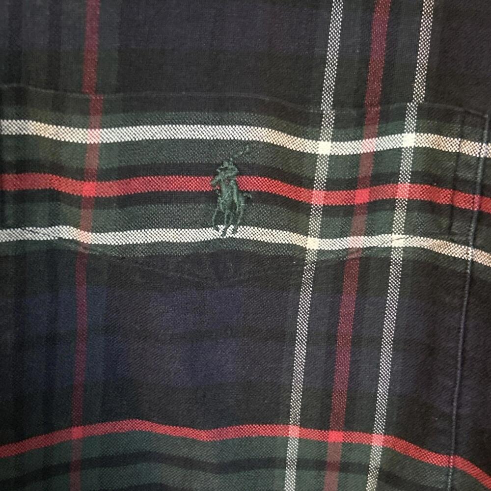 Vintage Polo Ralph Lauren The Big Oxford Plaid Button Down Shirt XL Pony Preppy - Picture 3 of 8